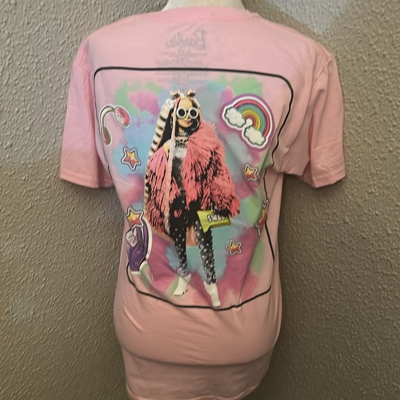 Barbie Official Living The Dream Life Pink T-Shirt S Casual Dollcore Kidcore - Picture 1 of 9